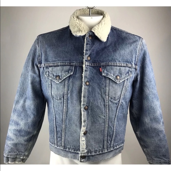Levi's Other - SOLD Vtg 80s Distressed Levis Jean Sherpa Jacket